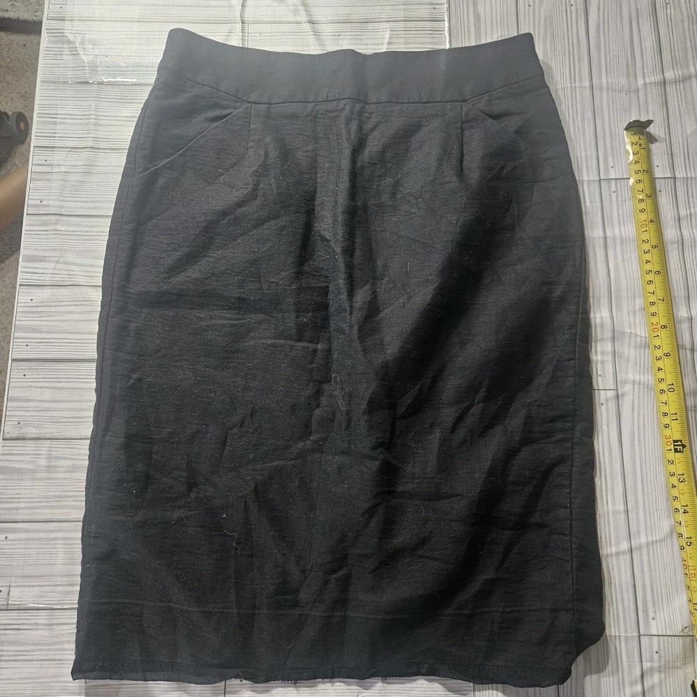 J Crew Pencil Skirt Womens 4 Black Knee Length